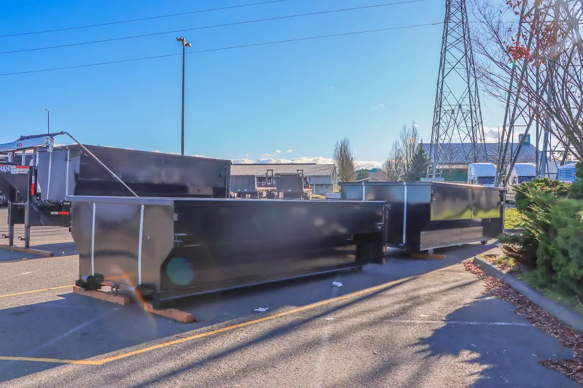 Roll-off dumpster ready for waste disposal at job site for Roofing Dumpster Rental in Chandler